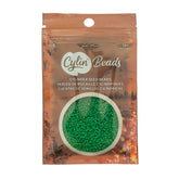 Cylin Beads by John Bead – Opaque Green Kelly – 25g Bag